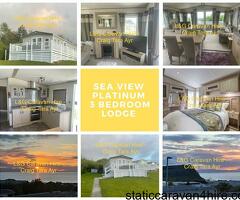 Sea view Platinum Lodge, Stunning Views, Decking, Sky TV, WiFi & much more