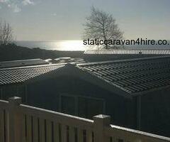 3 bed mini lodge with large decking, parking, seaviews and wifi Ivy Close area Devon Cliffs