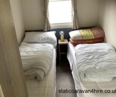 6 berth 3 bedroom private caravan  for hire at Combe Haven